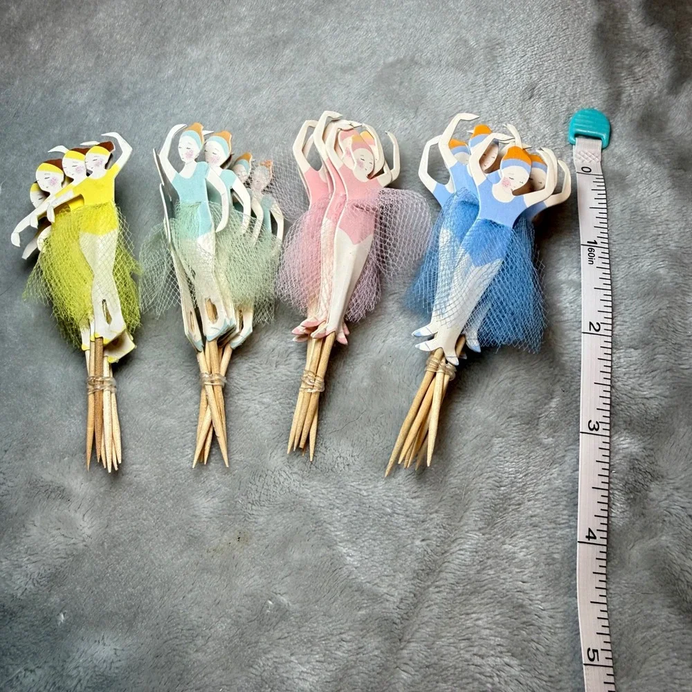 Ballerina Party Picks Set‎ of 24 Ballet Tule Appetizer, Cupcake, Cake Toppers